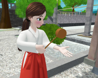 3DCGで制作された福島八幡宮の画像