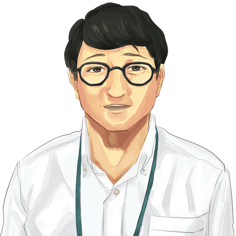 男性職員 介護福祉士のイラスト